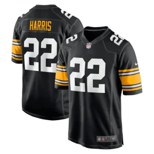 Mens Pittsburgh Steelers Najee Harris Nike Black Game Player Jersey