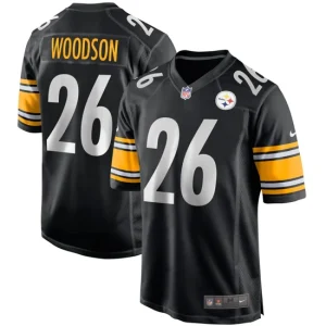 Mens Pittsburgh Steelers Rod Woodson Nike Black Game Retired Player Jersey