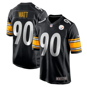 Mens Pittsburgh Steelers T.J. Watt Nike Black Game Team Jersey