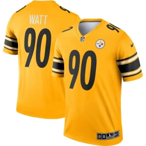 Mens Pittsburgh Steelers T.J. Watt Nike Gold Inverted Legend Jersey