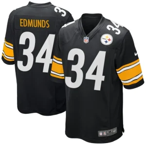 Mens Pittsburgh Steelers Terrell Edmunds Nike Black Game Player Jersey