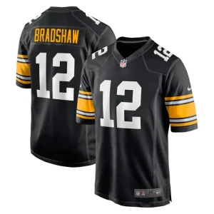 Mens Pittsburgh Steelers Terry Bradshaw Nike Black Retired Player Jersey