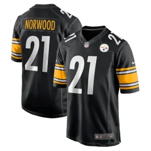 Mens Pittsburgh Steelers Tre Norwood Nike Black Game Jersey