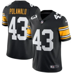 Mens Pittsburgh Steelers Troy Polamalu Nike Black Retired Player Limited Alternate Jersey