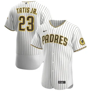 Mens San Diego Padres Fernando Tatís Jr. Nike White Brown Home Player Jersey