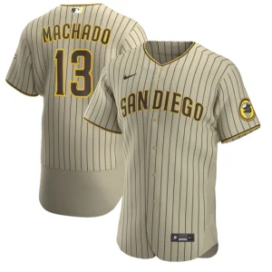 Mens San Diego Padres Manny Machado Nike Tan Brown Alternate Player Jersey