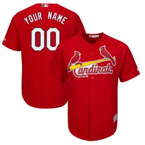 Mens St. Louis Cardinals Customized Replica Red Alternate Cool Base Baseball Jersey