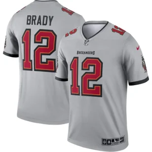 Mens Tampa Bay Buccaneers Tom Brady Nike Gray Inverted Legend Jersey