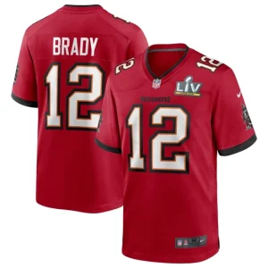 Mens Tampa Bay Buccaneers Tom Brady Nike Red Super Bowl LV Bound Game Jersey