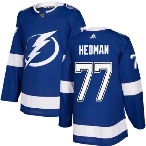 Mens Tampa Bay Lightning Victor Hedman 77 Authentic Royal Blue Home