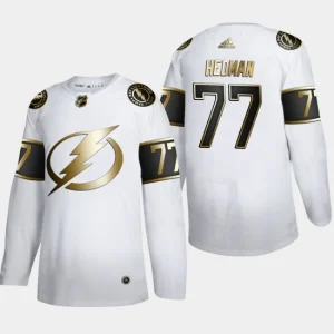 Mens Tampa Bay Lightning Victor Hedman 77 Golden Edition White Authentic