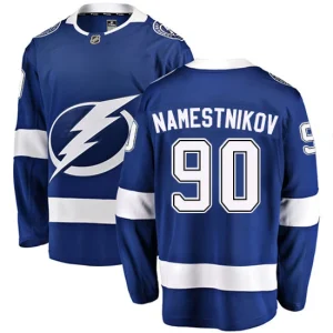 Mens Tampa Bay Lightning Vladislav Namestnikov 90 Breakaway Blue Fanatics Branded Home