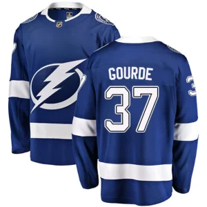 Mens Tampa Bay Lightning Yanni Gourde 37 Breakaway Royal Blue Fanatics Branded Home