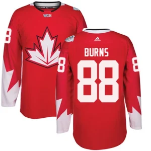 Mens Team Canada 88 Brent Burns Authentic Red Away 2016 World Cup Hockey