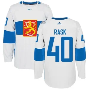 Mens Team Finland 40 Tuukka Rask Authentic White Home 2016 World Cup of Hockey