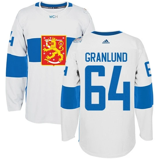 Mens Team Finland 64 Mikael Granlund Authentic White Home 2016 World Cup of Hockey