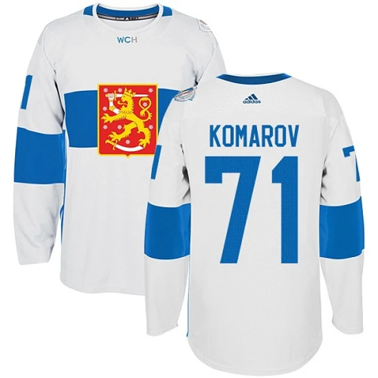 Mens Team Finland 71 Leo Komarov Authentic White Home 2016 World Cup of Hockey