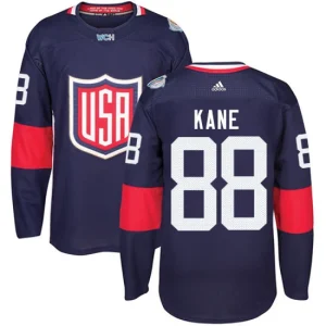 Mens Team USA 88 Patrick Kane Authentic Navy Blue Away 2016 World Cup Hockey