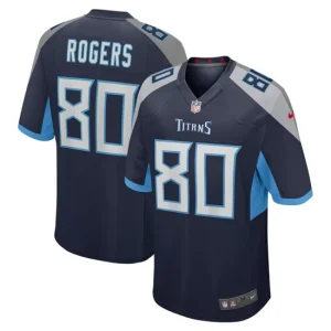 Mens Tennessee Titans Chester Rogers Nike Navy Game Jersey