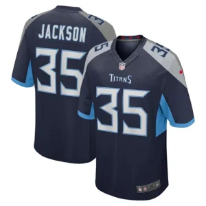 Mens Tennessee Titans Chris Jackson Nike Navy Game Jersey