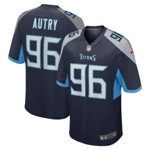 Mens Tennessee Titans Denico Autry Nike Navy Game Jersey