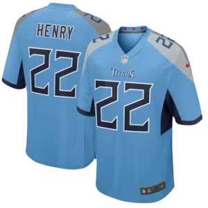 Mens Tennessee Titans Derrick Henry Nike Light Blue Player Game Jersey