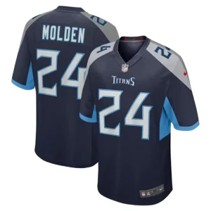 Mens Tennessee Titans Elijah Molden Nike Navy Game Jersey