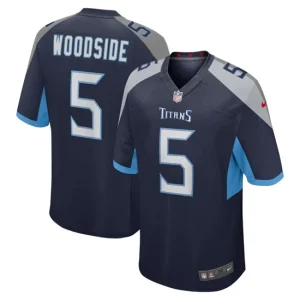 Mens Tennessee Titans Logan Woodside Nike Navy Game Jersey