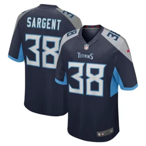 Mens Tennessee Titans Mekhi Sargent Nike Navy Game Jersey