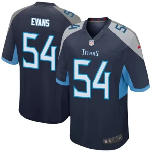 Mens Tennessee Titans Rashaan Evans Nike Navy Game Player Jersey