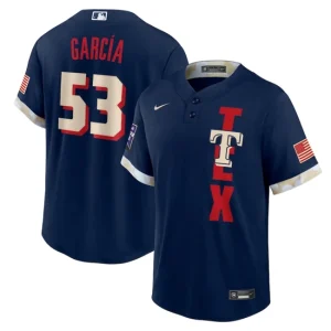 Mens Texas Rangers Adolis García Nike Navy 2021 MLB All-Star Game Player Jersey