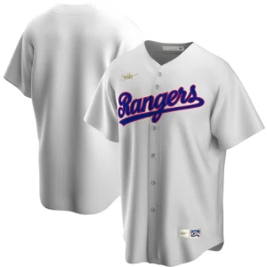 Mens Texas Rangers Nike White Home Cooperstown Collection Team Jersey