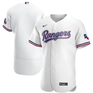 Mens Texas Rangers Nike White Home Team Logo Jersey