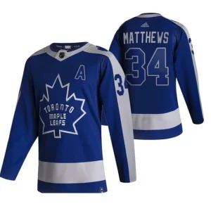 Mens Toronto Maple Leafs Auston Matthews 34 2022 Reverse Retro Blue Authentic