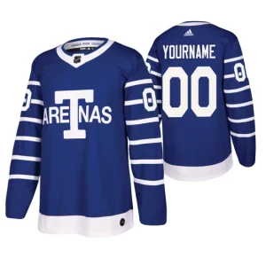 Mens Toronto Maple Leafs Custom Authentic Pro Blue Throwback Jersey