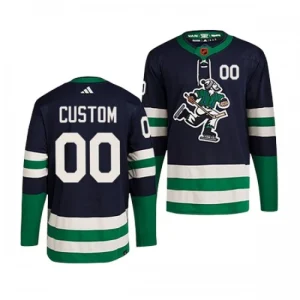 Mens Vancouver Canucks Adidas 2022-23 Custom Navy Version Reverse Retro 2.0 Authentic Jersey