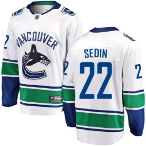 Mens Vancouver Canucks Daniel Sedin 22 Breakaway White Fanatics Branded Away