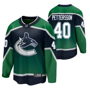 Mens Vancouver Canucks Elias Pettersson 40 2021 Special Edition Green