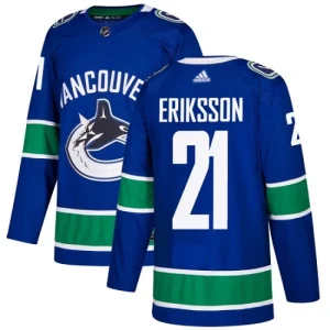 Mens Vancouver Canucks Loui Eriksson 21 Authentic Blue Home