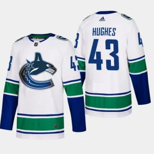 Mens Vancouver Canucks Quinn Hughes 43 Away White Authentic Player