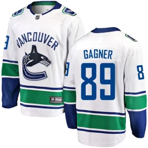 Mens Vancouver Canucks Sam Gagner 89 Breakaway White Fanatics Branded Away