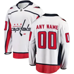 Mens Washington Capitals Fanatics Branded White Away Breakaway Custom Jersey