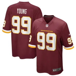 Mens Washington Football Team Chase Young Nike Burgundy Game Jersey