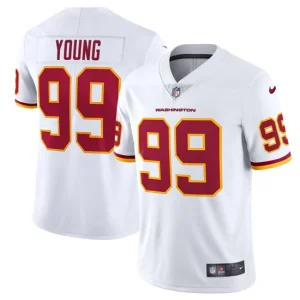 Mens Washington Football Team Chase Young Nike White Vapor Limited Jersey