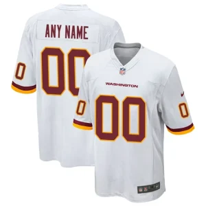 Mens Washington Football Team Nike White Custom Game Jersey