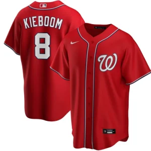 Mens Washington Nationals Carter Kieboom Nike Red Alternate Player Name Jersey