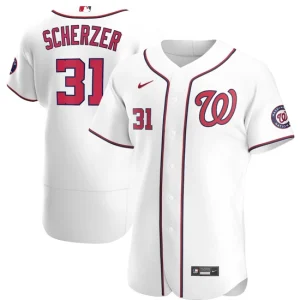 Mens Washington Nationals Max Scherzer Nike White Home Player Jersey