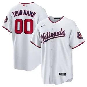 Mens Washington Nationals Nike White Replica Custom Jersey