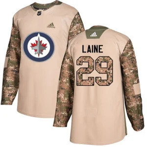 Mens Winnipeg Jets Patrik Laine 29 Authentic Camo Veterans Day Practice