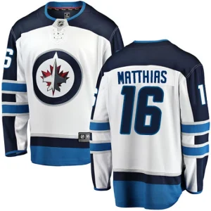 Mens Winnipeg Jets Shawn Matthias 16 Breakaway White Fanatics Branded Away